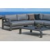 Salon De Jardin Sofa Zafiro-28-Dl Finition Anthracite Tissus Joana Gris Fonce Dralonlux De 4 À 7 Places