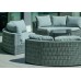 Salon De Jardin Sofa Naroha-8 Finition Gris Tissus Gris Clair Marilan Dralon De 4 À 12 Places