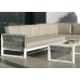 Salon De Jardin Sofa Monterrey-28 Finition Blanc/Cordage Gris Tissus Beige Michel Dralon De 4 À 9 Places