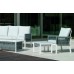 Salon De Jardin Sofa Havana-10 Finition Blanc/Cordage Gris Tissus Anais Blanc Dralon De 4 À 8 Places