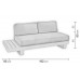 Salon De Jardin Sofa Menfis-8 Finition Blanc Tissus Gris Clair Marilan Dralon De 4 À 6 Places