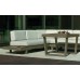 Salon De Jardin Sofa Menfis-8 Finition Champagne Tissus Alba Ecru Dralon De 4 À 6 Places