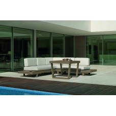 Salon De Jardin Sofa Menfis-8 Finition Champagne Tissus Alba Ecru Dralon De 4 À 6 Places