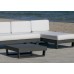 Salon De Jardin Sofa Corner Menfis-99 Finition Anthracite Tissus Alba Crudo Dralon De 4 À 6 Places
