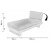 Salon De Jardin Sofa Corner Menfis-99 Finition Anthracite Tissus Alba Crudo Dralon De 4 À 6 Places
