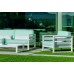Salon De Jardin Sofa Cosmos-7-Dl Finition Blanc Tissus Vert Anis Clair Orlena Dralonlux De 4 À 5 Places