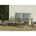 Salon De Jardin Sofa Estambul-9-Dl Finition Champagne/Cordage Champagne Tissus Enma Gris Fonce Dralonlux De 4 À 6 Places