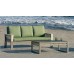 Salon De Jardin Sofa Estambul-10-Dl Finition Champagne/Cordage Champagne Tissus Amaya Vert Kaki Dralonlux De 4 À 7 Places