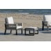 Salon De Jardin Sofa Estambul-10-Dl Finition Anthracite/Cordage Gris Tissus Odona Ecru Dralonlux De 4 À 7 Places