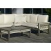 Salon De Jardin Sofa Estambul-27-Dl Finition Champagne/Cordage Champagne Tissus Indara Beige Dralonlux De 4 À 5 Places