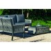 Salon De Jardin Sofa Havana-28-Dl Finition Anthracite/Cordage Gris Tissus Enma Gris Fonce Dralonlux De 4 À 6 Places