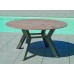 Set Salon De Jardin À Manger Veneto-Ø150-Neolith/Catania-3 Avec Coussin(S) Complet(S) X6 Dralonlux Finition Champagne/Neolith Bois Boheme Tissus Amaya Vert Kaki Dralonlux De 6 Places