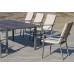 Set Salon De Jardin À Manger Palma-Hpl-170/220 Avec 8Xpalma-3 + Coussin(S) Complet(S)  Dralonlux Finition Champagne/Hlp Facon Bois Tissus Odona Ecru Dralonlux De 8 Places