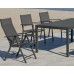 Table À Manger Palma-Hpl-220-220X100 Finition Anthracite/Hpl Facon Ardoise