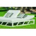 Lit De Jardin Balinaise Filipinas-210-D Finition Blanc Tissus Blanc Dralon De 2 Places