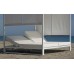 Lit De Jardin Balinaise Creta-D-Textilen Finition Blanc Tissus Blanc Dralon De 2 Places