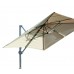 Parasol Roma-350 Finition Mat Gris Clair Tissus Toile Beige 