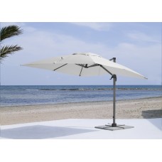 Parasol Gabana-33 Finition Mat Anthracite Tissus Toile Gris Clair 