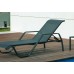 Lot De 2 : Bain De Soleil Marina-12X2 Finition Anthracite Tissus Gris Fonce  Textilene