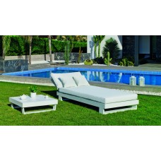 Bain De Soleil Haut De Gamme Coloseo-2-Cama Cojin Dralonlux Finition Blanc Tissus Espinola Blanco Blanc Dralonlux