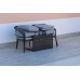 Salon De Jardin Sofa Set Bermudas 7 Finition Anthracite Tissus Mariland Gris Clair Dralon