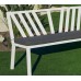 Banc De Jardin Et Piscine Gulliver Banco + Coj Dralon Finition Blanc Tissus Gris Sara Dralon