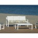 Salon De Jardin Sofa Piave-8-D Finition Blanc Tissus Anais Blanc Dralon