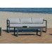 Salon De Jardin Sofa Montana-10-D Finition Anthracite Tissus Mariland Gris Clair Dralon