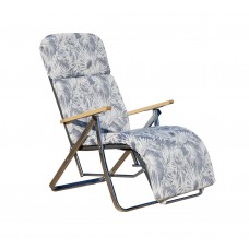 Fauteuil Grand Relax Super-Relax-990-Al-Dralonlux Finition Aluminium Tissus Palmira Bleu Azul Dralonlux