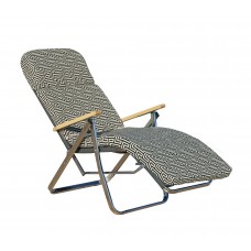 Fauteuil Grand Relax Super-Relax-990-Al-Dralonlux Finition Aluminium Tissus Versach Dralonlux