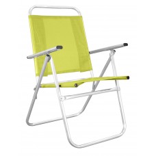 Lot De 2 : Fauteuil Camelia-190 X2 Finition Aluminium Tissus Pistache Textilene