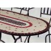 Salon De Jardin À Manger Mosaique Laredo-150/Shifa/6+6C Finition Plateau Mosaique Struct. Acier Couleur Bronze Tissus Ecru Alba Dralon De 6 Places