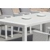 Table À Manger Borneo Blanco 180 Mesa Hpl Special Alta77 Finition Blanc / Resine Tressee Blanche