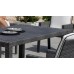 Table À Manger Borneo Anthracite 180 Mesa Hpl Special Alta77 Finition Anthracite / Resine Tressee Grise