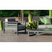 Salon De Jardin Sofa Cosmos-7 Finition Anthracite Tissus Gris Clair Mariland Dralon