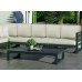 Salon De Jardin Sofa Corner Cosmos-28 Finition Anthracite Tissus Alba Crudo Dralon