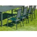 Set Table À Manger Extensible + 10 Fauteuils Singapur-200-H77/Janeiro-3/10 Finition Anthracite Tissus Anthracite Textilene