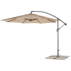 Parasol Viena-300 Finition Mat Anthracite Tissus Toile Beige 