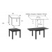 TABLE A MANGER M-501 fait(e) de 1 module(s) pour une largeur de 90/180cm de la collection AURA.2 finition(s) BLANC et ARTISAN